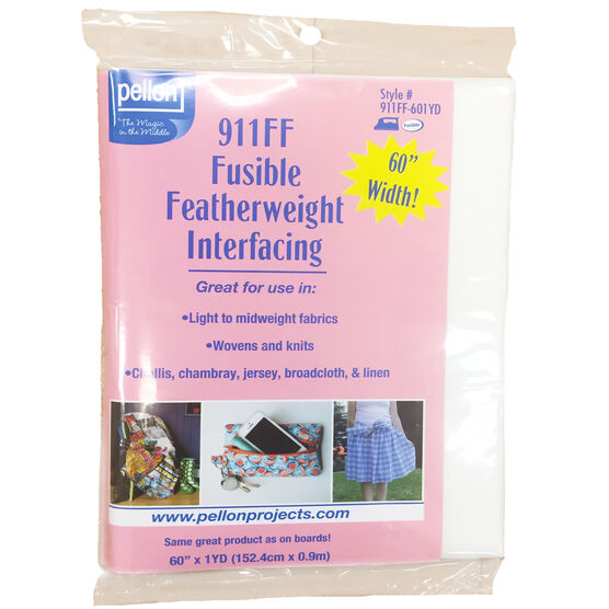 Pellon 911FF Fusible Featherweight Interfacing, 60in x 1yd
