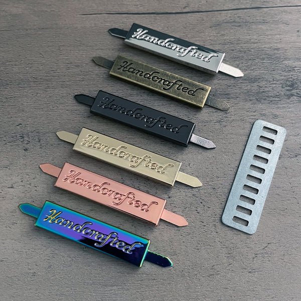"Handcrafted" Metal Tag (5pc)