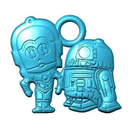 Robot Friends Zipper Pull